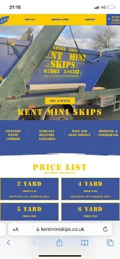 D Keys & Sons Ltd Trading As Kent Mini Skips — waste collection