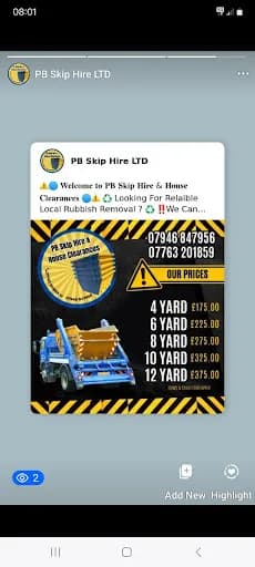 P B Skip Hire — waste collection